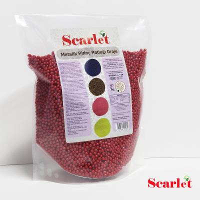 Pirinç Patlağı - Metalik Kırmızı - 1KG