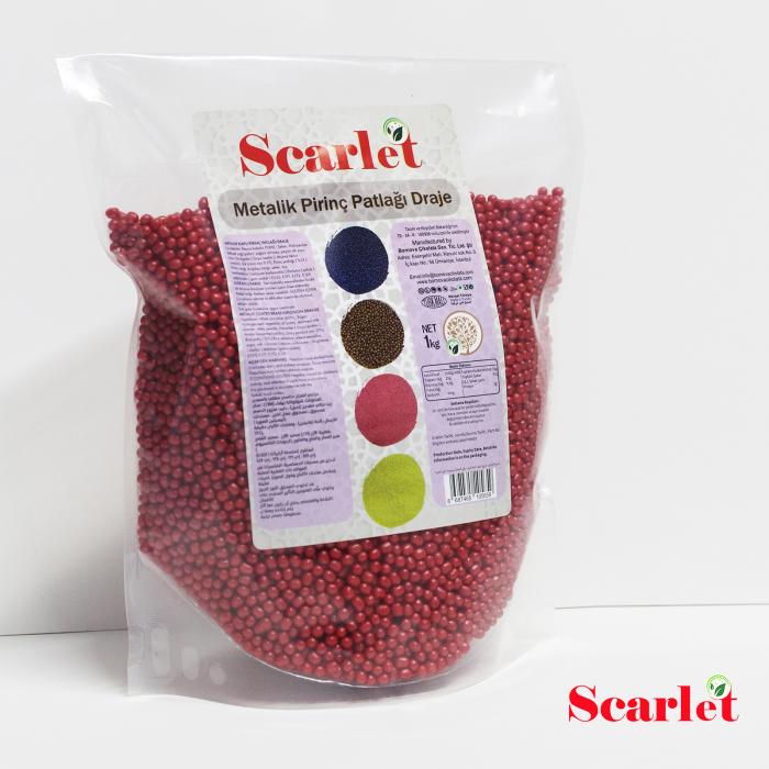 Pirinç Patlağı - Metalik Kırmızı - 1KG