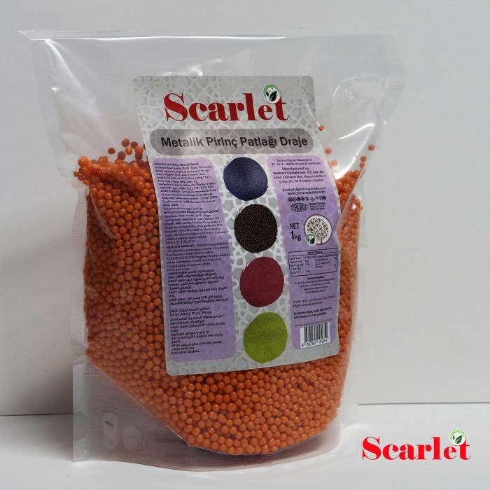Pirinç Patlağı - Metalik Turuncu - 1KG